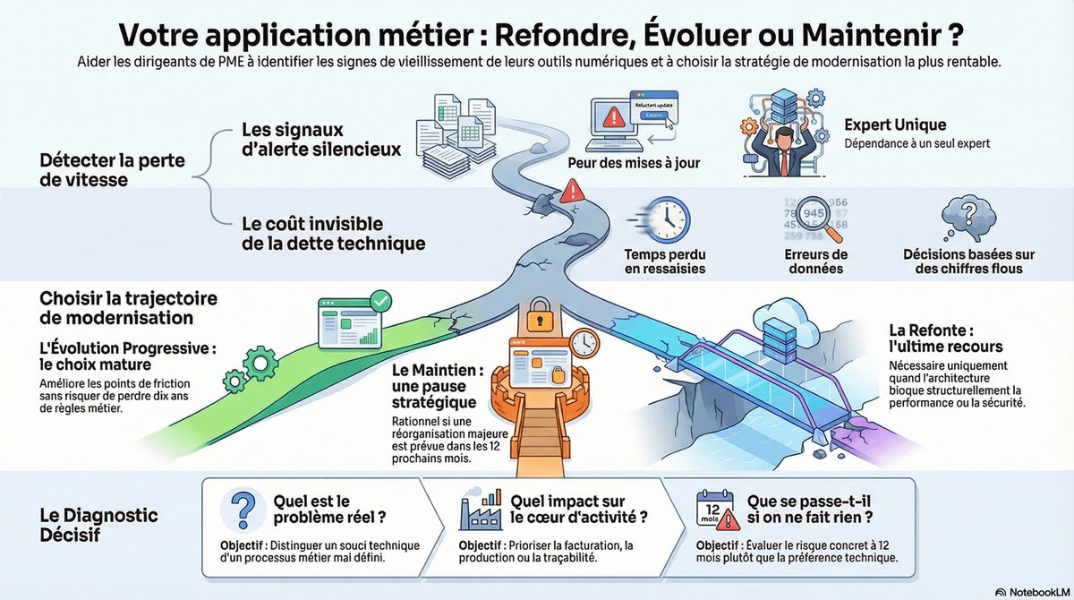 Mon application métier devient un frein : faut-il la refondre ou la faire évoluer ?