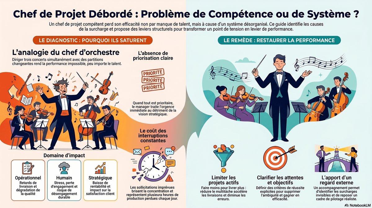 Votre chef de projet est compétent… mais débordé : comment vraiment l'aider à réussir