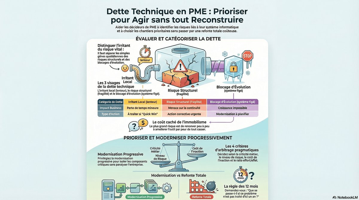 Dette technique en PME : comment l'identifier et la prioriser sans refaire tout le système