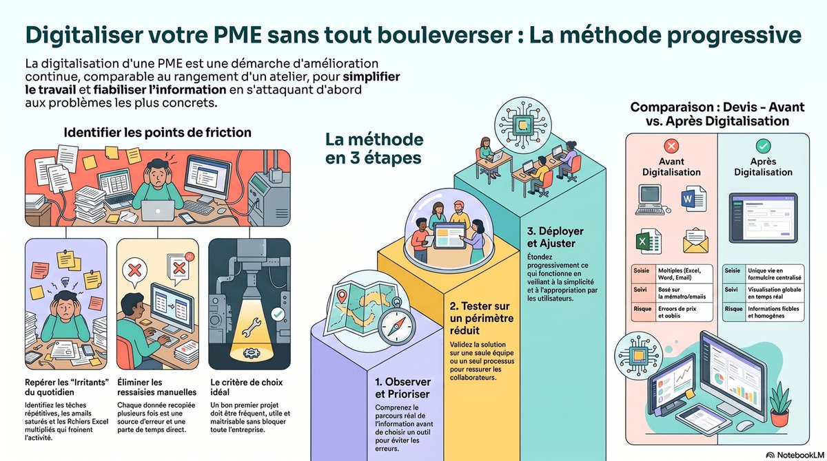 Digitaliser sans tout bouleverser : par où commencer quand on est une PME ?
