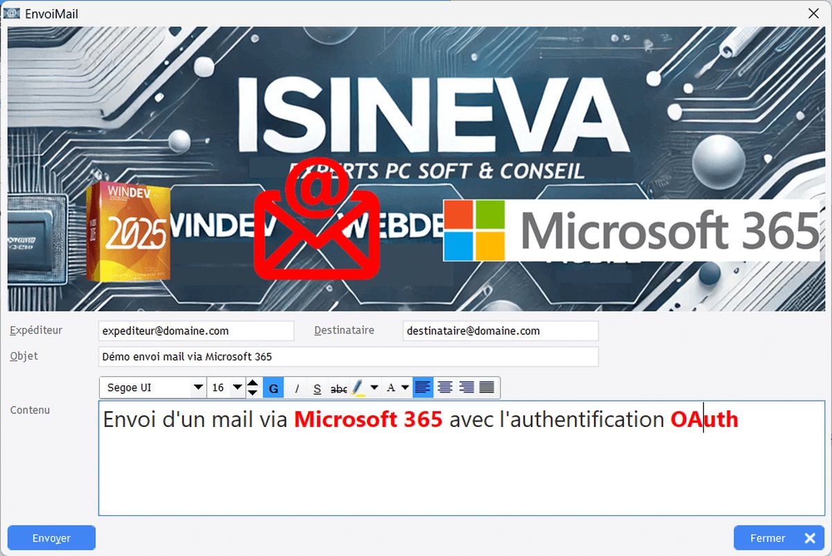 Windev - Mail via Microsoft 365 avec OAuth 2.0