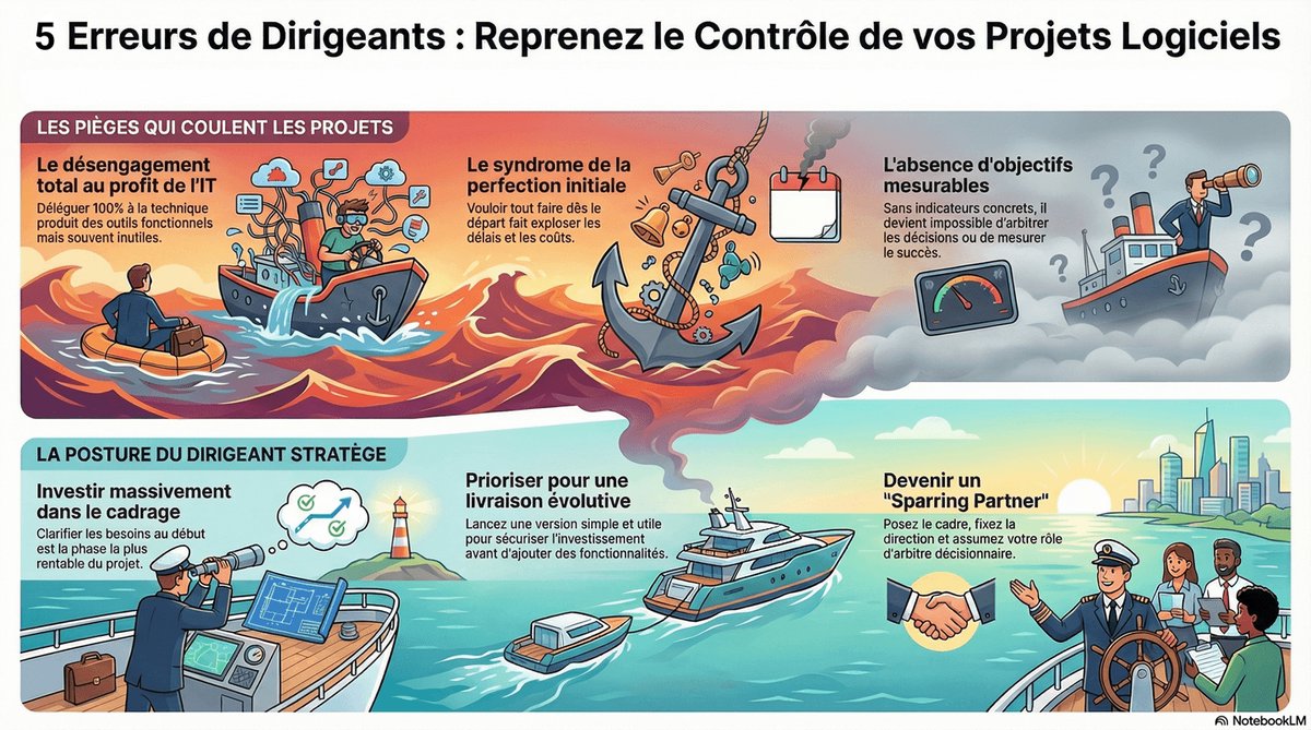 5 erreurs que les dirigeants commettent en lançant un projet logiciel