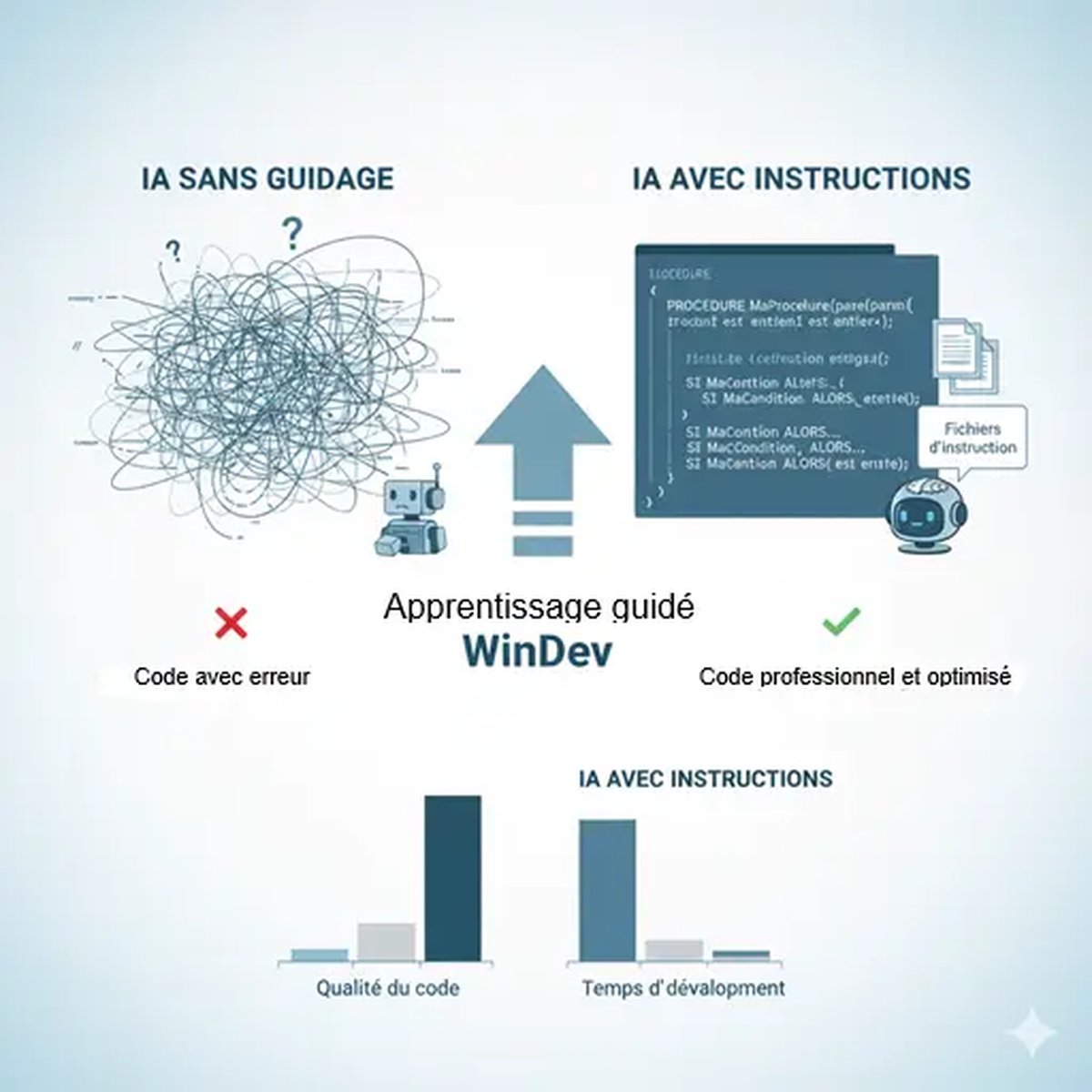 Qualité du code WLangage généré par l'IA : impact des instructions précises