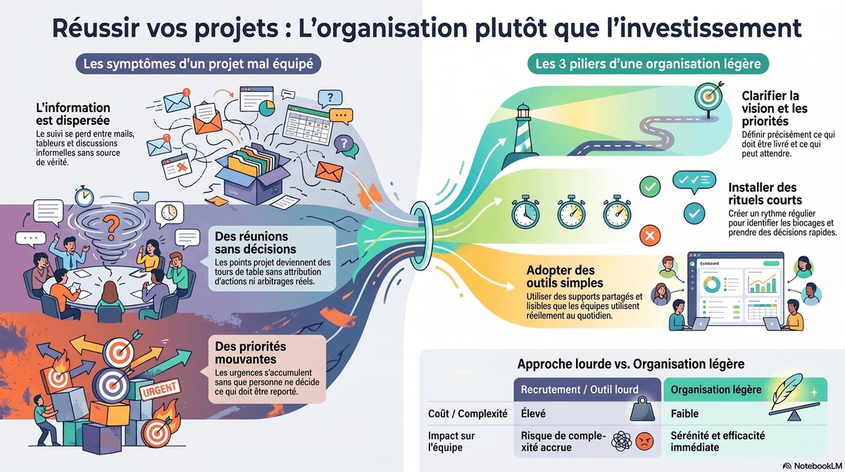 Donner les bons moyens à votre responsable de projet sans recruter ni investir lourdement