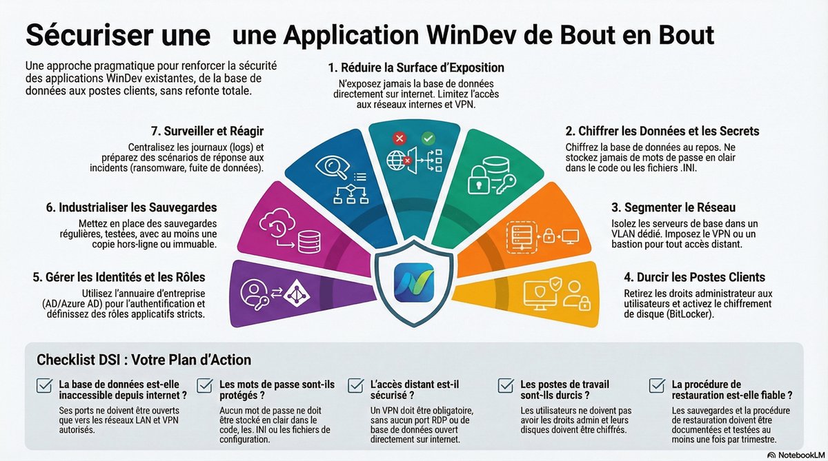 Sécuriser une application WinDev de bout en bout (base, réseau, postes)