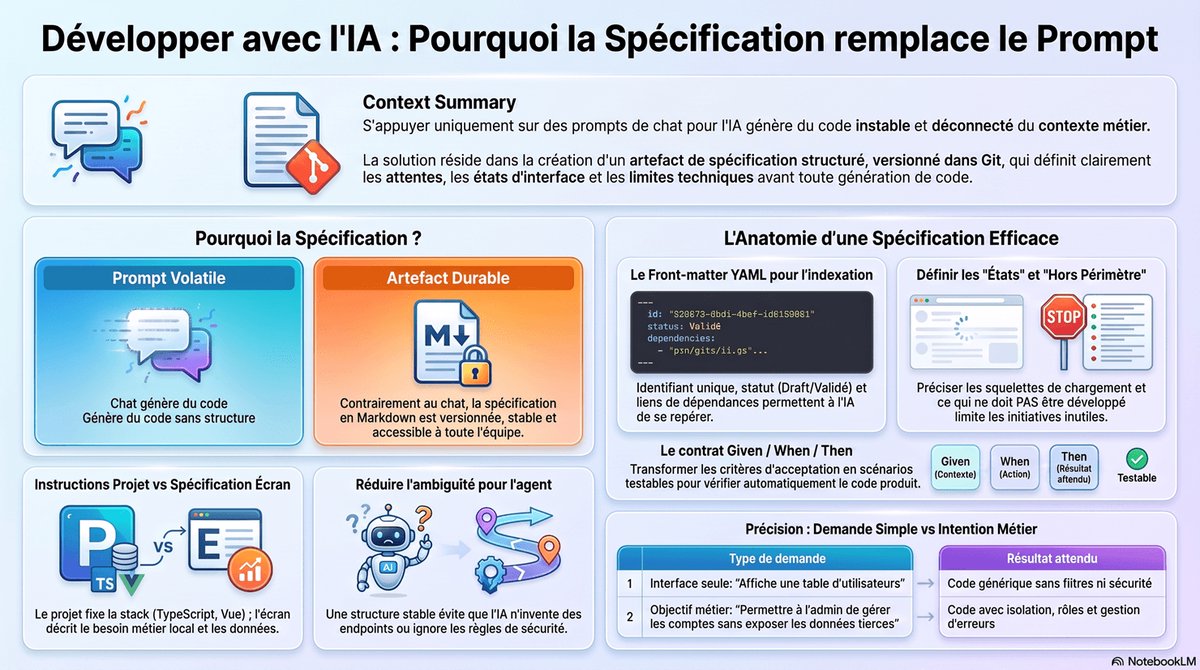 Spécifications pour développer avec l'IA