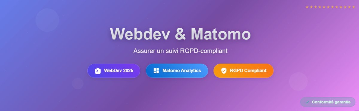 Webdev & Matomo : assurer un suivi RGPD-compliant