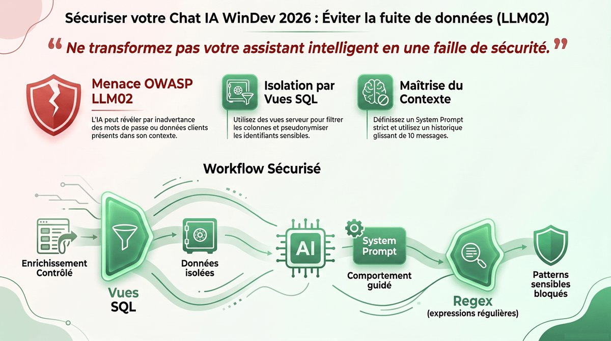 Chat AI WinDev 2026 : prévenir la fuite de données sensibles